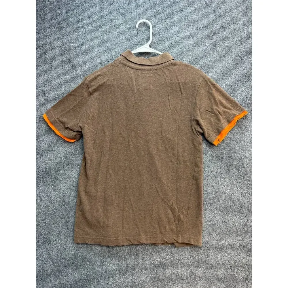 Vintage Y2K Old Navy Boys Surfing Graphic Polo Shirt XL 14-16 Brown
